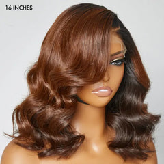 Ombre Brown C Part Loose Wave Glueless 5x5 Closure Undetectable HD Lace Wig 100% Virgin Human Hair
