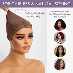 2pcs LUVME Reusable Non-Slip Wig Cap, Wig Gripper for Keeping Wigs Lace Front in Place