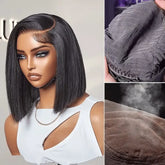 AiryFit™ Scalp Care Wigs | Silky Blunt Cut Bob Snugfit Glueless Minimalist HD Lace Short Wig Pre-Cut Lace - US Only