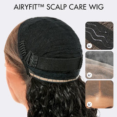 AiryFit™ Scalp Care Wigs | Water Wave Ear-to-Ear 13x6 Frontal HD Lace Glueless Curly Wig