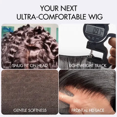 AiryFit™ Scalp Care Wigs | Water Wave Ear-to-Ear 13x6 Frontal HD Lace Glueless Curly Wig