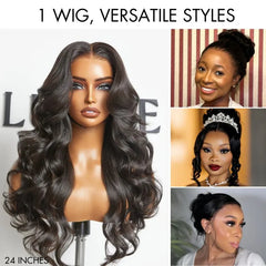PreMax Wigs - Flexi-Fit Invisi Drawstring Cap 360 HD Lace Loose Body Wave Wig Restyle Friendly - US Only