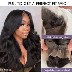 PreMax Wigs - Flexi-Fit Invisi Drawstring Cap 360 HD Lace Loose Body Wave Wig Restyle Friendly - US Only