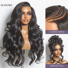 Luvme All-Day Comfort 250% Density Glueless 7x6 Closure HD Lace Loose Body Wave Long Wig Pre-Cut Lace