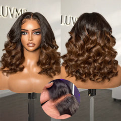 PreMax Wigs | Ombre Brown Loose Body Wave Glueless 5x5 Closure Lace Wig Pre-Cut Lace - US Only