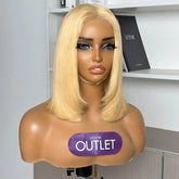 Outlet | 613 Blonde Blunt Cut Bob Wig Glueless Deep Middle Part 2x6 HD Lace Wig