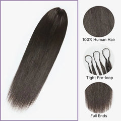 Readitress™ Pre-Separated Feather Crochet Human Hair for Miracle Knots Boho Braids | Silky Straight Protective Style (Free Gifts Included) - US Only