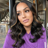 Blonde Piece Highlights Loose Wave Glueless 5x5 Closure HD Lace Wig | Large & Small Cap Size