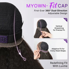 MyOwn-Fit™ 360 HD Lace Body Wave Wig Flexi-Fit Invisi Wig Pre-Cut Lace Natural Hairline