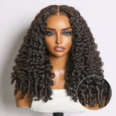 180% Density Burmese Curly Finger Coil Ends Glueless 5x5 Closure HD Lace Wig Pre-Cut Lace - Limited Time Offer