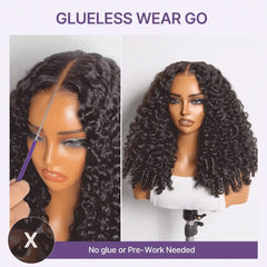 180% Density Burmese Curly Finger Coil Ends Glueless 5x5 Closure HD Lace Wig Pre-Cut Lace - Limited Time Offer