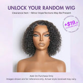 Random Curly Wig Add-On | 10-20 Inches | Closure Lace Wig | No Code Needed