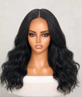Luvme Natural Black Glueless 7x6 Closure HD Lace Yaki Blow Out Body Wave Long Wig Pre-Cut Lace