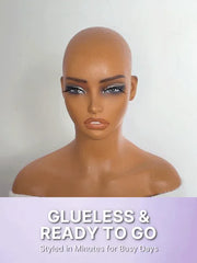 Beginner Friendly 200% Density Kinky Curly with Bangs Glueless 5x5 Closure Pre-Cut Lace Wig All Head Sizes Fit Cap
