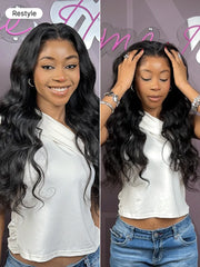 Lagos Hairline Over-Plucked M-Shaped Hairline Natural Looking Silky Straight Human Hair 13×4 Lace Frontal Wig Pre-Cut Lace