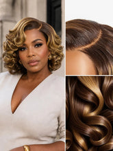 Classic Old Money Honey Blonde Highlight Wavy Glueless Minimalist HD Lace Wig Pre-cut Lace