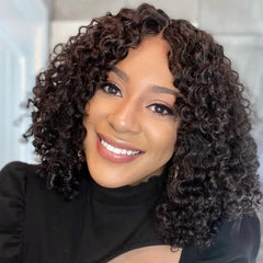 Kinky Curly Minimalist HD Lace Glueless Mid Part Short Wig 100% Human Hair- US Only