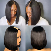 Quick & Easy Affordable U Part Bob Wig 100% Human Hair - US Only