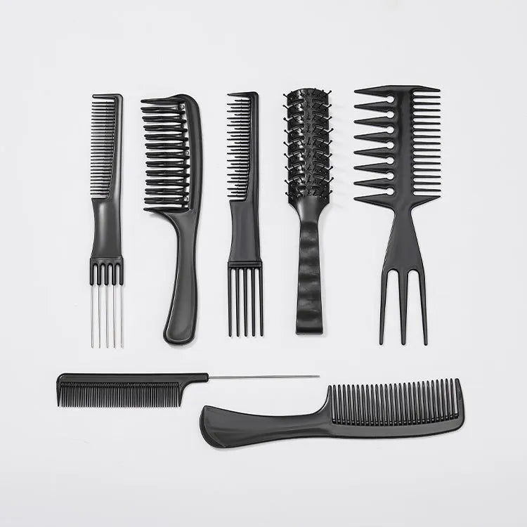 US Only | 7pcs / 1 Set Antistatic Heat Resistant Hair Comb Set for All Hair Types & Styles
