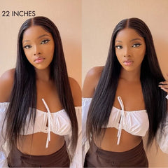 Effortless Straight 4x4 Closure Lace Glueless Mid Part Long Wig 100% Human Hair -US Only