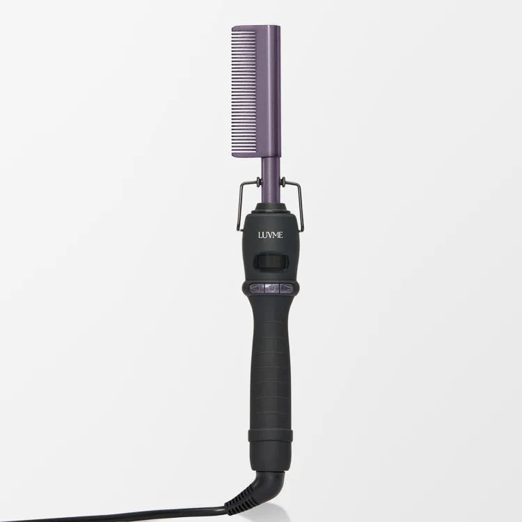 Electric Hot Comb with US Plug  for Wigs and Natural Hair, 30s Fast Heating & Adjustable Temp