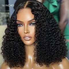 Kinky Curly Natural Black Glueless 5x5 Closure HD Lace Wig Ready To Go | Large & Small Cap Size - US Only