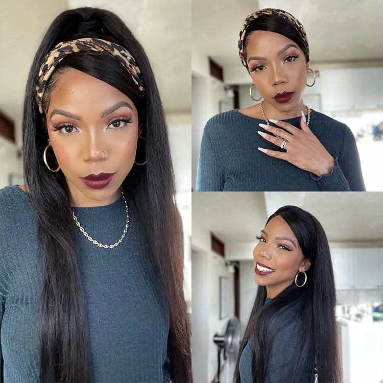 Ready to Go Classic Yaki Straight Glueless Headband Wig Beginner Friendly - US Only