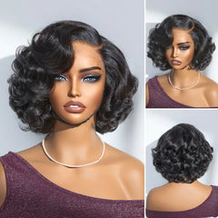 1 SEC INSTALL WIG | Mature Boss Brown Ombre Highlight / Natural Black Loose Wave Glueless Minimalist HD Lace Wig Pre-cut Lace