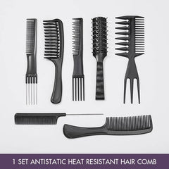 US Only | 7pcs / 1 Set Antistatic Heat Resistant Hair Comb Set for All Hair Types & Styles
