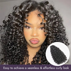 New Customers Only | Messy Burmese Curly Seamless Clip in Extensions Human Hair with Free Gift