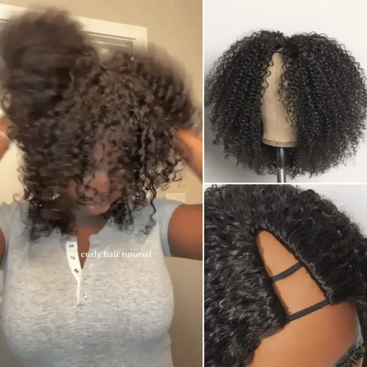 Luvme Too Easy Texture™ Wig 180% Density  Kinky Curly / Yaki Straight Glueless V Part Flexi-Fit Drawstring Wig