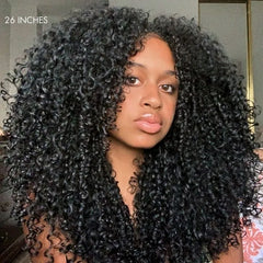 Luvme Too Easy Texture™ 3-In-1 Half Wig 180% Density Kinky Curly Glueless Flexi-Fit Drawstring Wig