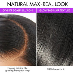 PreMax Wigs - Natural Black / Blonde Highlight C Part Glueless Lace Front Bob Wig Pre-cut Lace