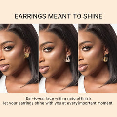 NatureMAX™ Silky Blunt Cut Bob Glueless Ear-to-ear 13x4 HD Lace Front Wig Pre-Cut Lace Flexi-Fit Drawstring Cap