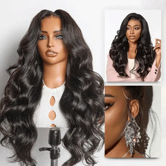 NatureMAX™ 200% / 250% Density Loose Wave Glueless Ear-to-ear 13x4 HD Lace Front Wig Pre-Cut Lace Flexi-Fit Drawstring Cap
