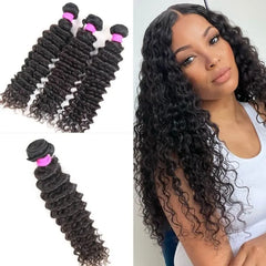 3pcs Body Wave / Water Wave / Deep Wave / Yaki Straight / Silky Straight 100% Virgin Human Hair Bundles
