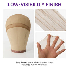 LUVME Wig Cap Set, 5 Packs (10 pcs, Dark Brown) – Soft, Stretchy, Breathable Caps with Secure Fit for Lace Wigs