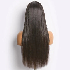 Readitress™ 180% Density Pre-Braided Silky Straight Human Hair Glueless Ear-to-Ear 13x4 Frontal Lace Wig Pre-Cut Lace