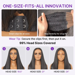 Luvme All-Day Comfort™ Wig Ombre Brown Silky Blunt Cut Bob Glueless 7x6 Closure HD Lace Wig Pre-Cut Lace