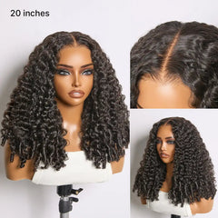 180% Density Burmese Curly Finger Coil Ends Glueless 5x5 Closure HD Lace Wig Pre-Cut Lace - Limited Time Offer