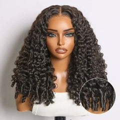 180% Density Burmese Curly Finger Coil Ends Glueless 5x5 Closure HD Lace Wig Pre-Cut Lace - Limited Time Offer