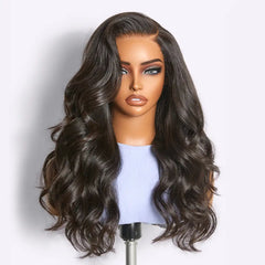 Vanessa | RawMagic - Natural Black Layered Cut Loose Body Wave Glueless 5x5 Closure HD Lace 100% Human Hair Wig