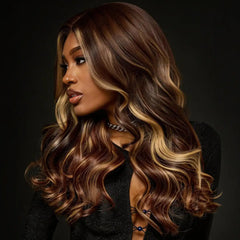 Rich Auntie |  RawMagic x Blonde Highlight Body Wave 13x6 Frontal HD Lace Glueless Wig Human Hair
