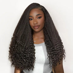 Luvme All-Day Comfort Wig PartingMax Natural Black Kinky Straight to Curly 7x6 Closure HD Lace Glueless Wig Pre Cut Lace