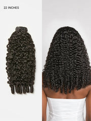Burmese Curly Finger Coil Ends Seamless Clip in Extensions Real Human Hair Pieces 135g 9pcs / 7pcs with Free Gift