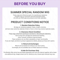 Random Curly Wig Add-On | 10-20 Inches | Closure Lace Wig | No Code Needed