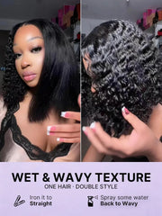 Readitress™ Pre-Separated Feather Crochet Human Hair for Miracle Knots Boho Braids | Deep Wave, Burmese Curly Protective Style (Free Gifts Included)  - US Only