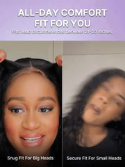 AiryFit™ Scalp Care Wigs | Effortless Water Wave Snugfit Glueless 5x5 Closure Pre-Cut Lace Curly Wig